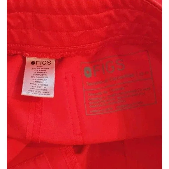 Lot of 4 Figs Zamora Jogger Scrub Pants XS Petite XS/P red coral blue teal - Picture 15 of 16